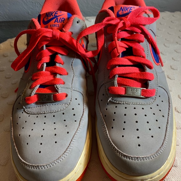 Nike Air Force 1 Low Wolf Grey/Game Royal-Hot Punch - Picture 3 of 16